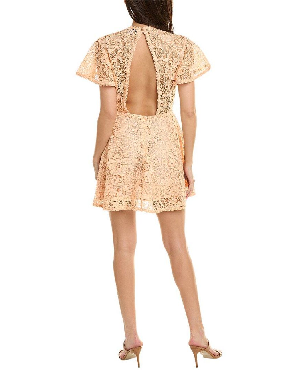 Sabina Musayev Natural Sue Mini Dress