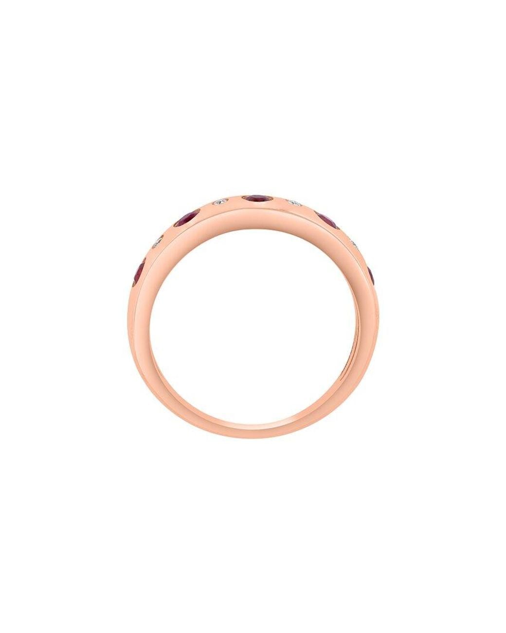 Effy Fine Jewelry Pink 14K Rose 0.46 Ct. Tw. Diamond & Ruby Ring