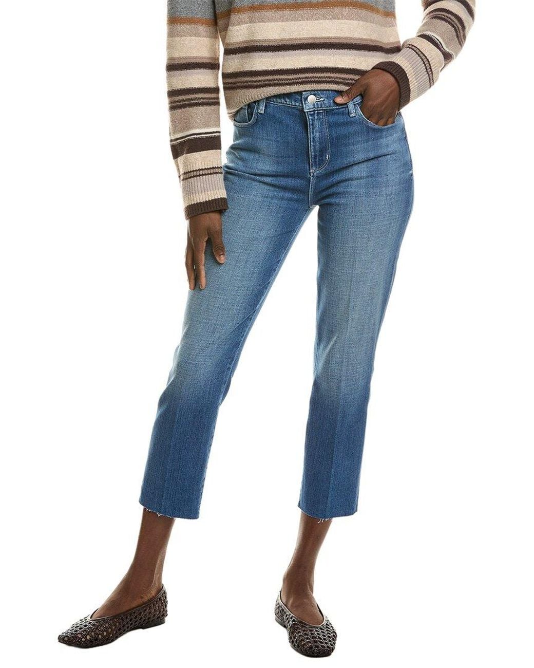 L'Agence Blue Sada High-Rise Crop Slim Jean