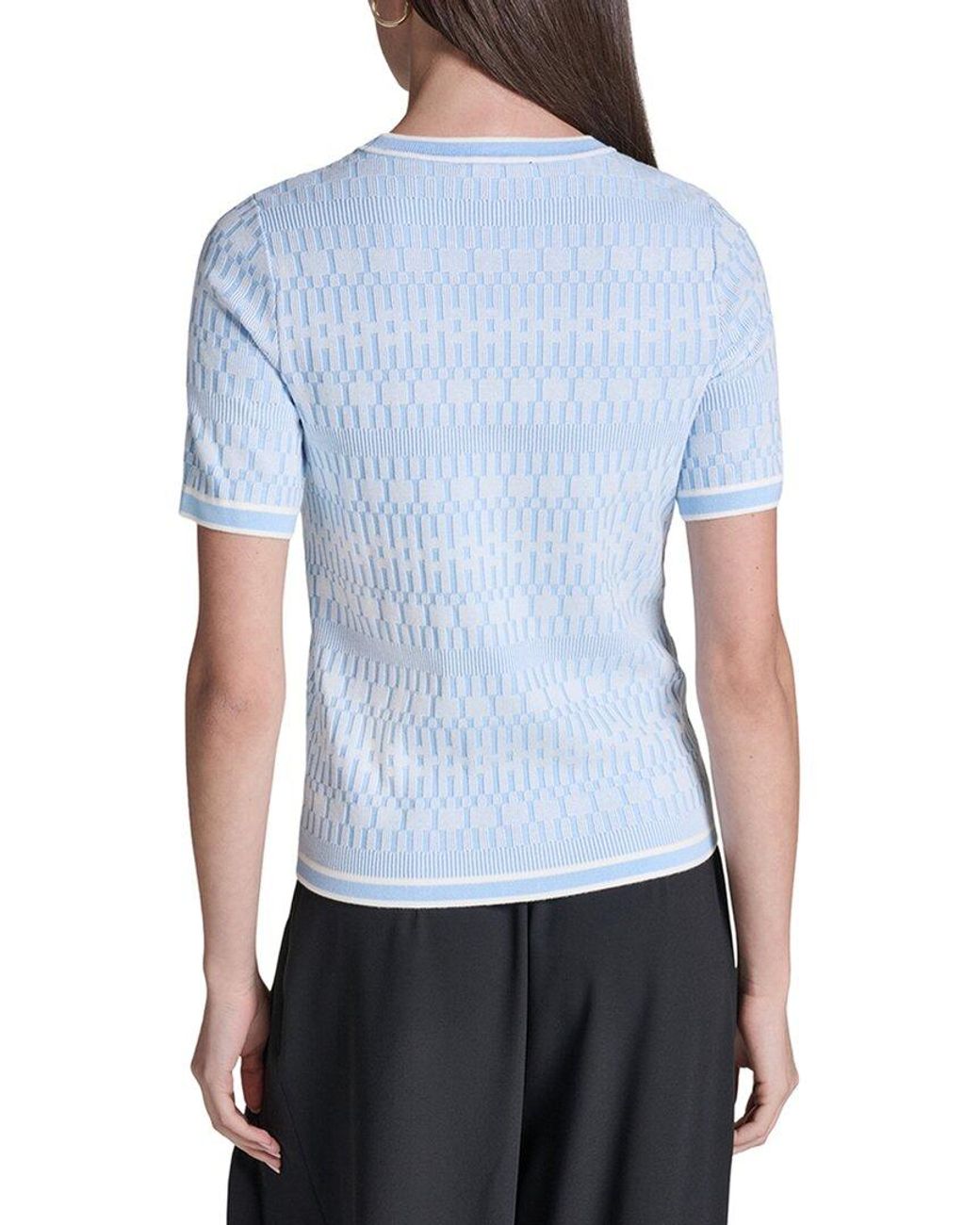 Halston Heritage Blue Logo Sweater
