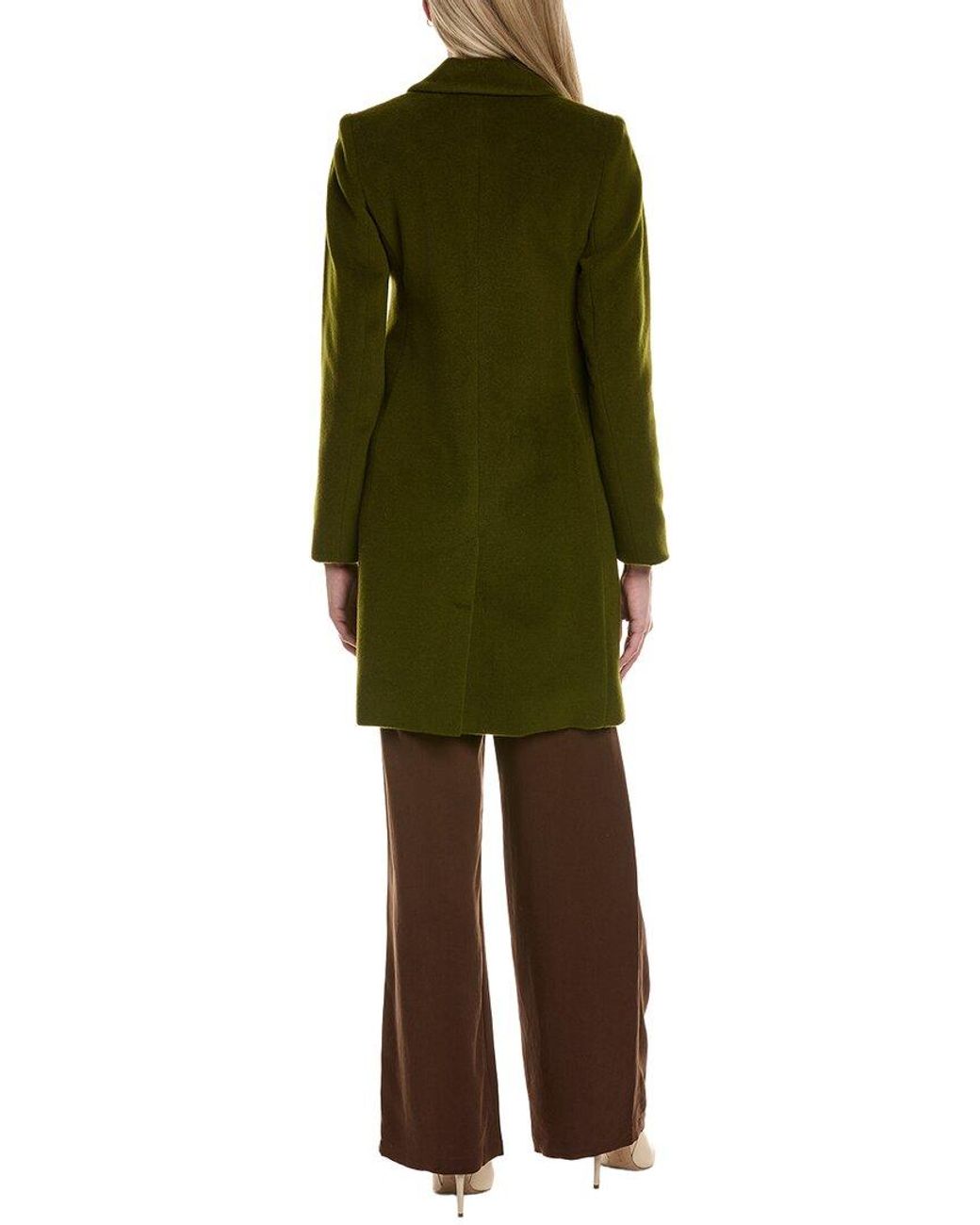 Fleurette Green Wool-Blend Coat