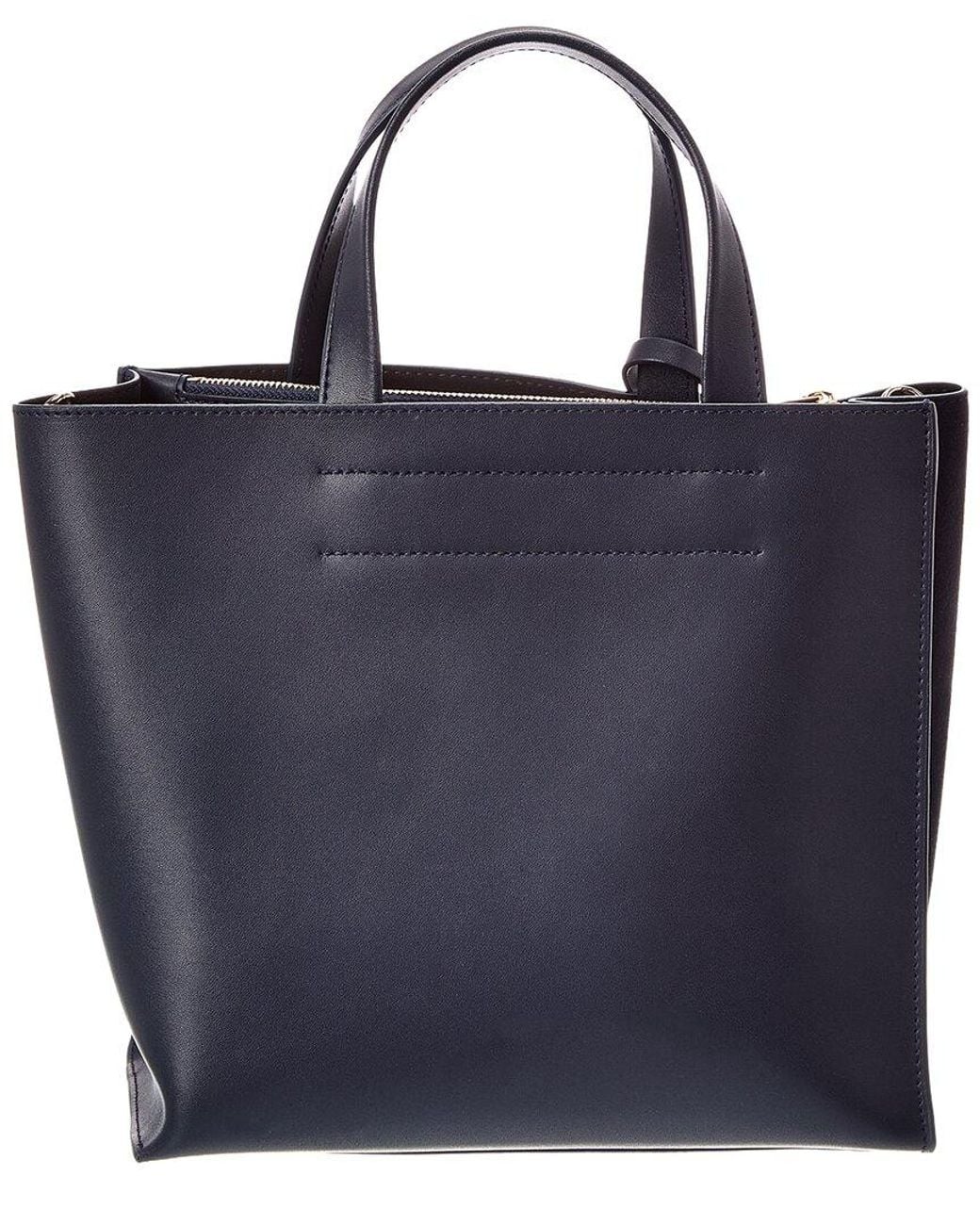Furla Blue Divide It Small Leather Tote