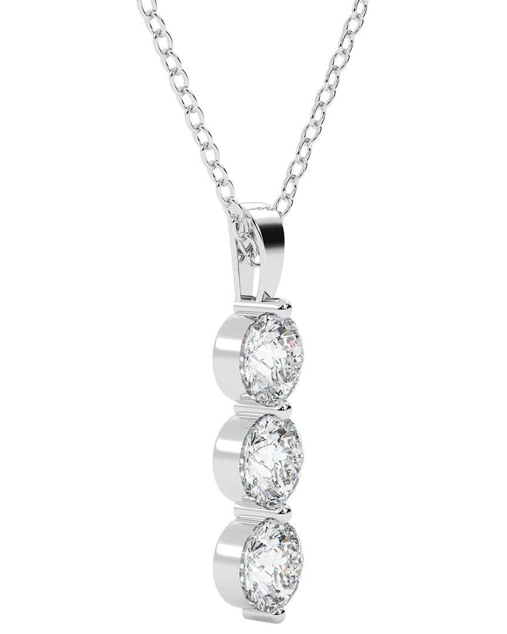 Diamond Select Cuts White 14K 2.00 Ct. Tw. Diamond Pendant Necklace