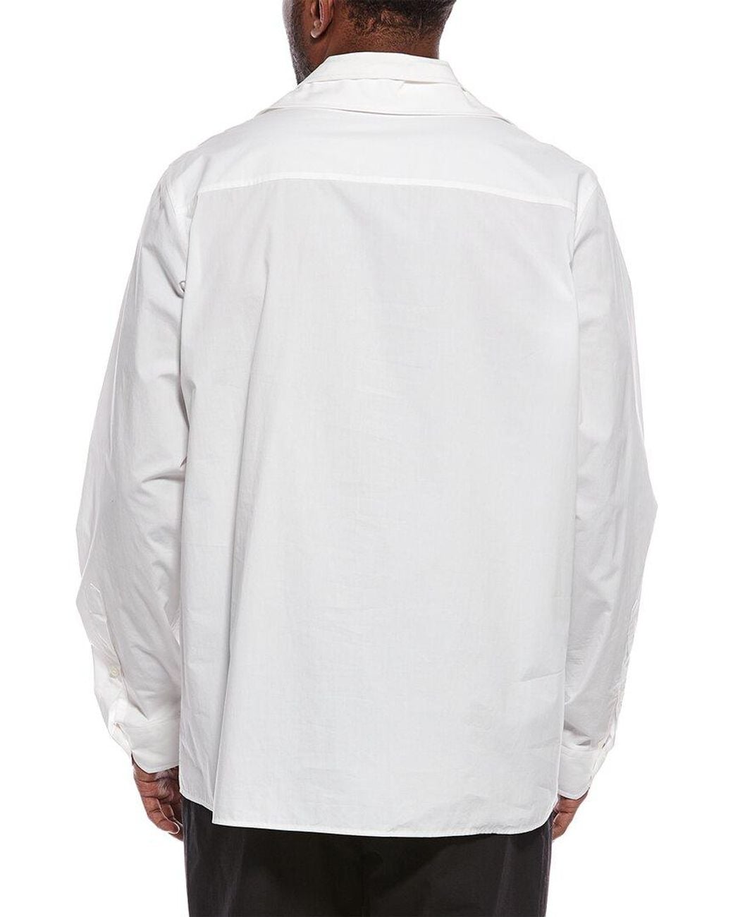 Valentino White Solid Button Shirt for men