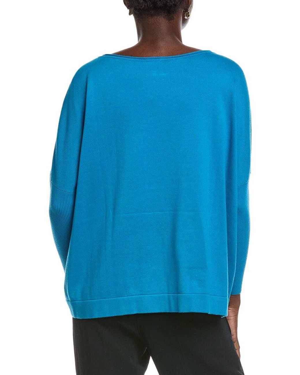 Akris Blue Silk-Blend Top