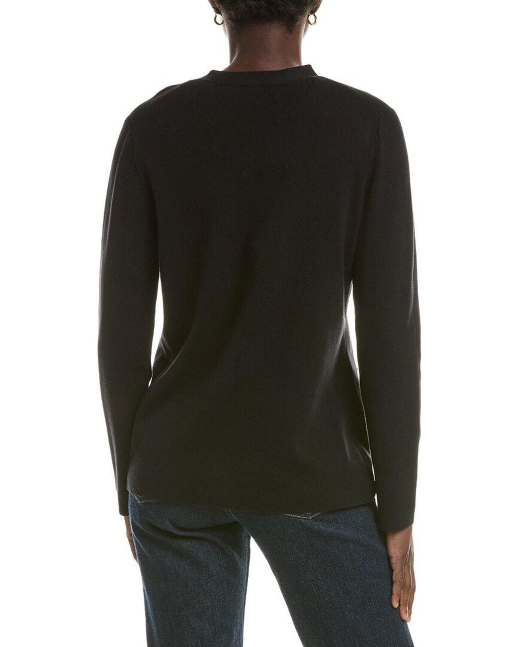Anne Klein Black Four Pocket Cardigan