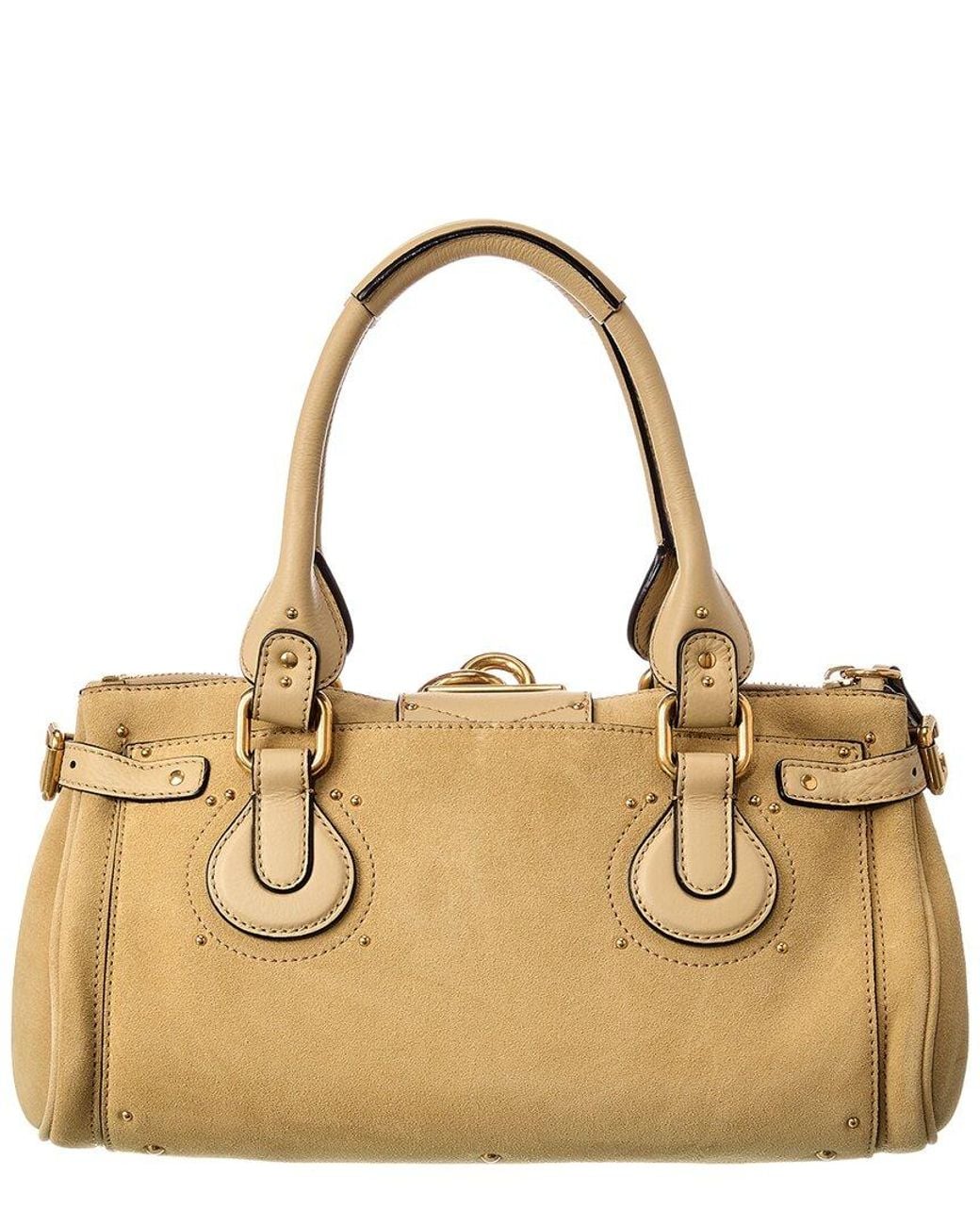 Chloé Natural Paddington Suede & Leather Satchel