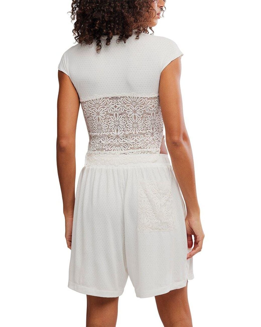 Free People White 2Pc Soft Side Sleep Set