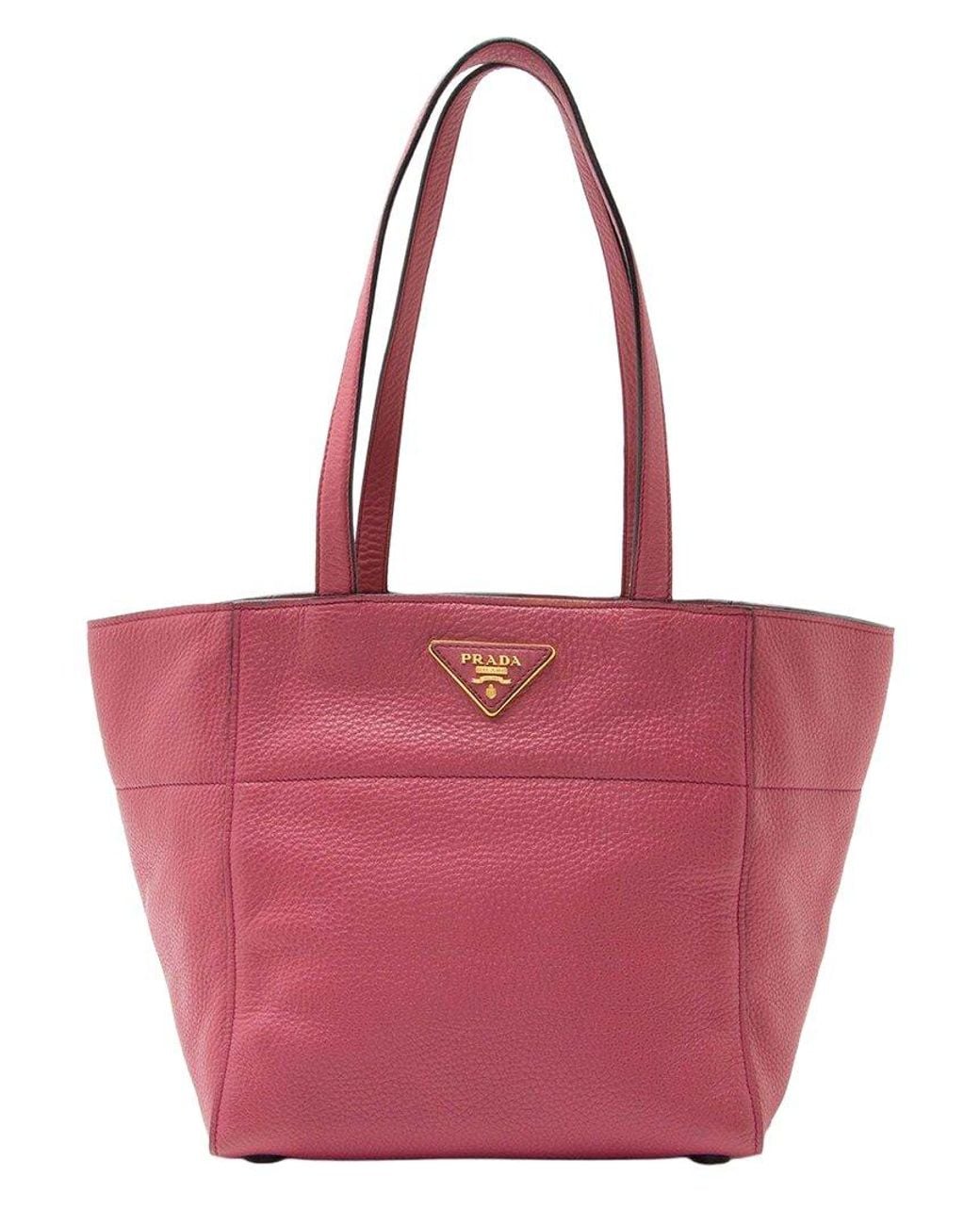 Prada Red Vitello Daino Tote (Authentic Pre-Loved)