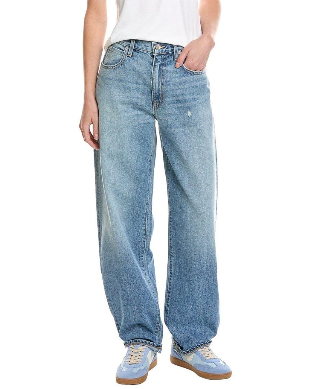 SLVRLAKE Denim Blue Ella Day Break Wide Leg Jean