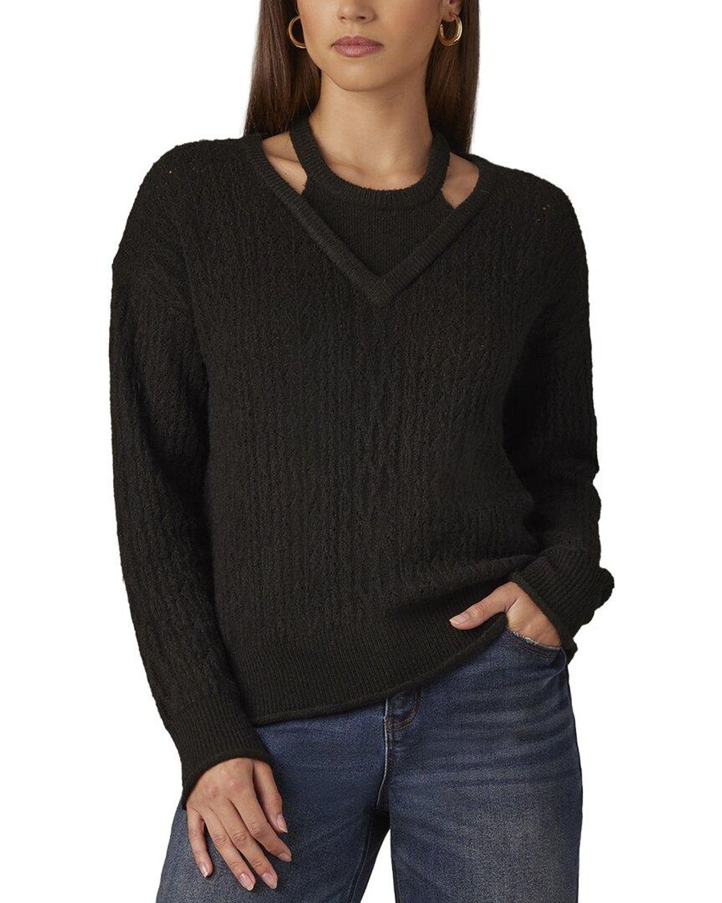 Wit & Wisdom Black Twofer Sweater