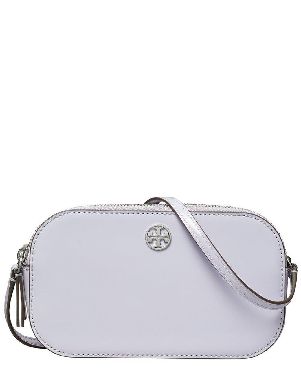 Tory Burch Metallic Smooth Camera Bag Leather Crossbody