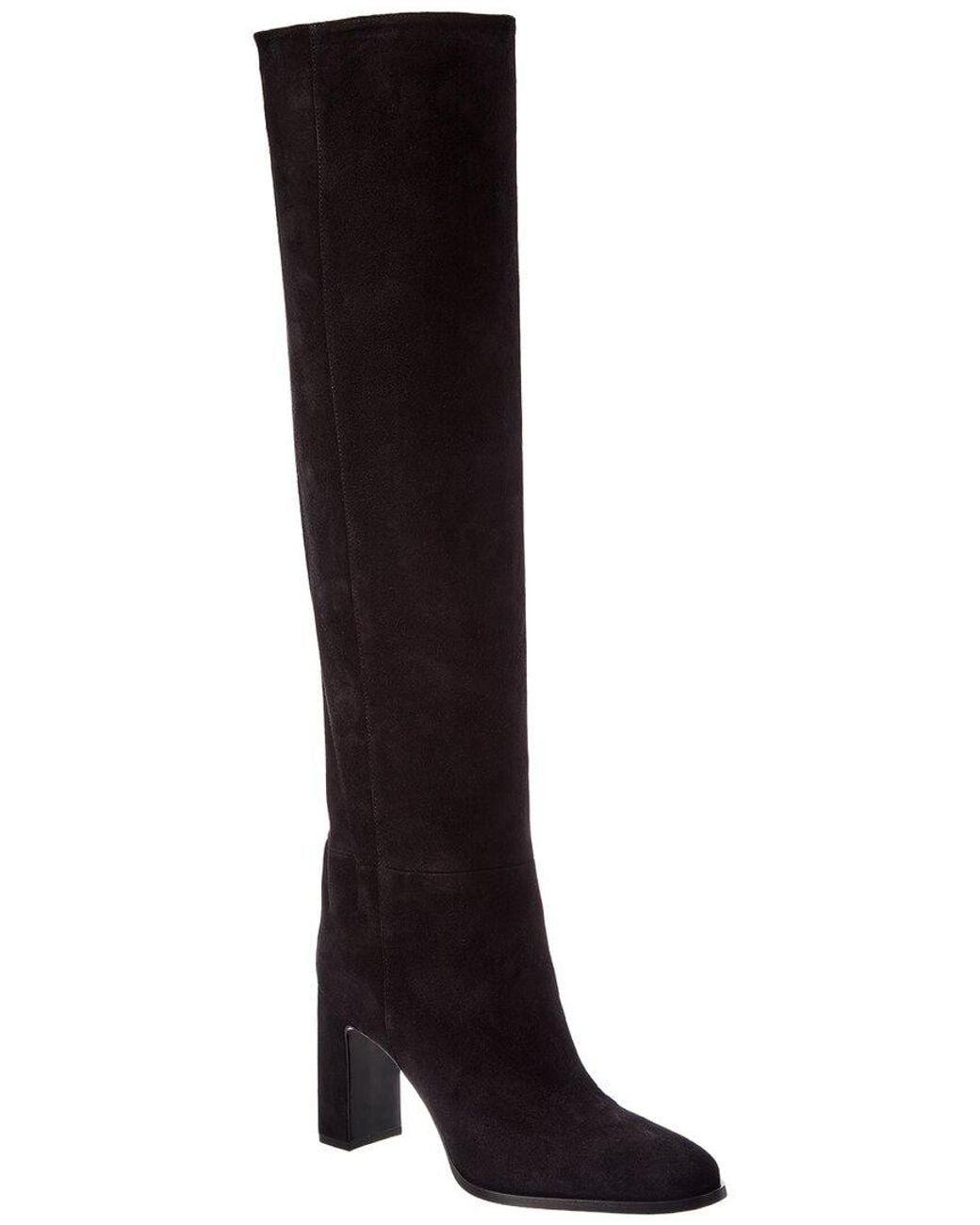 Jimmy Choo Black Caly 85 Suede Over-The-Knee Boot