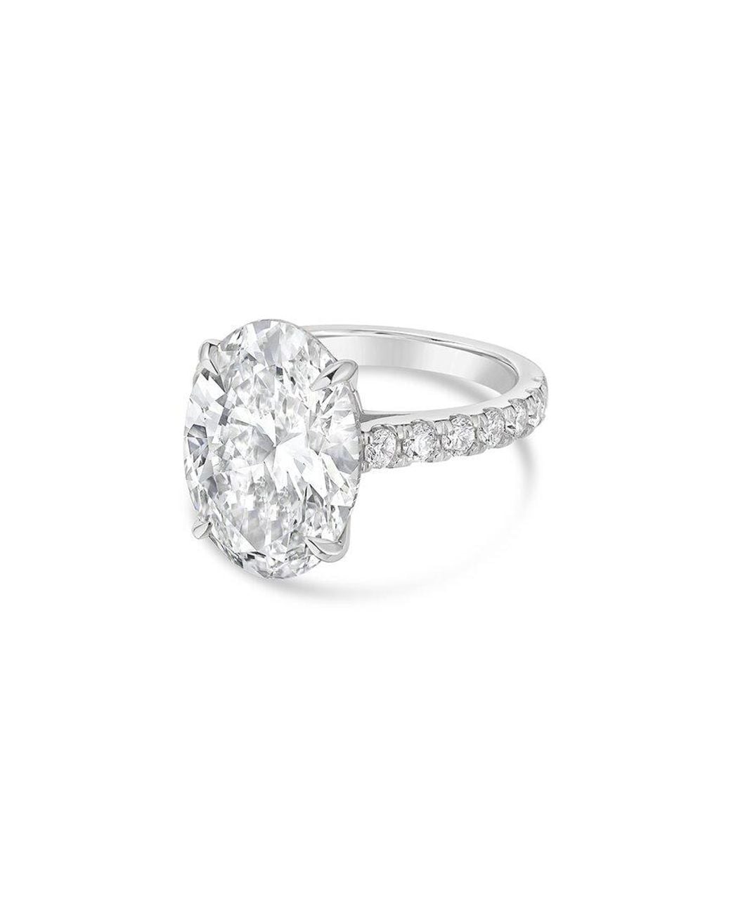 Diana M White Diana M. 14K 2.50 Ct. Tw. Lab-Grown Diamond Pavé Solitaire Ring