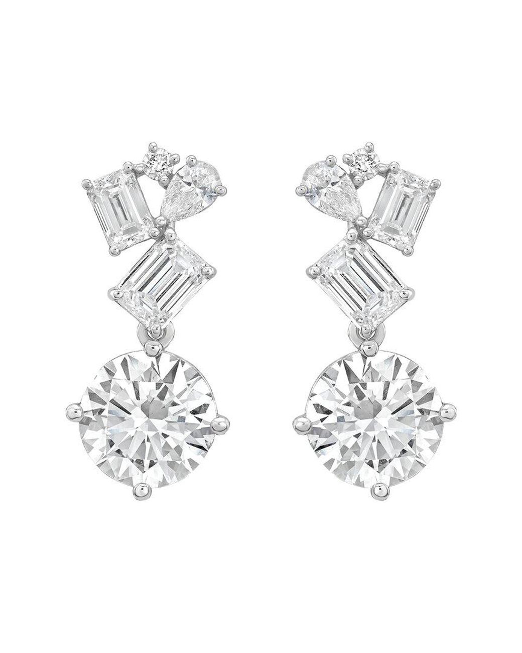 Diana M White 14K 15.00 Ct. Tw. Lab-Grown Diamond Drop Earrings