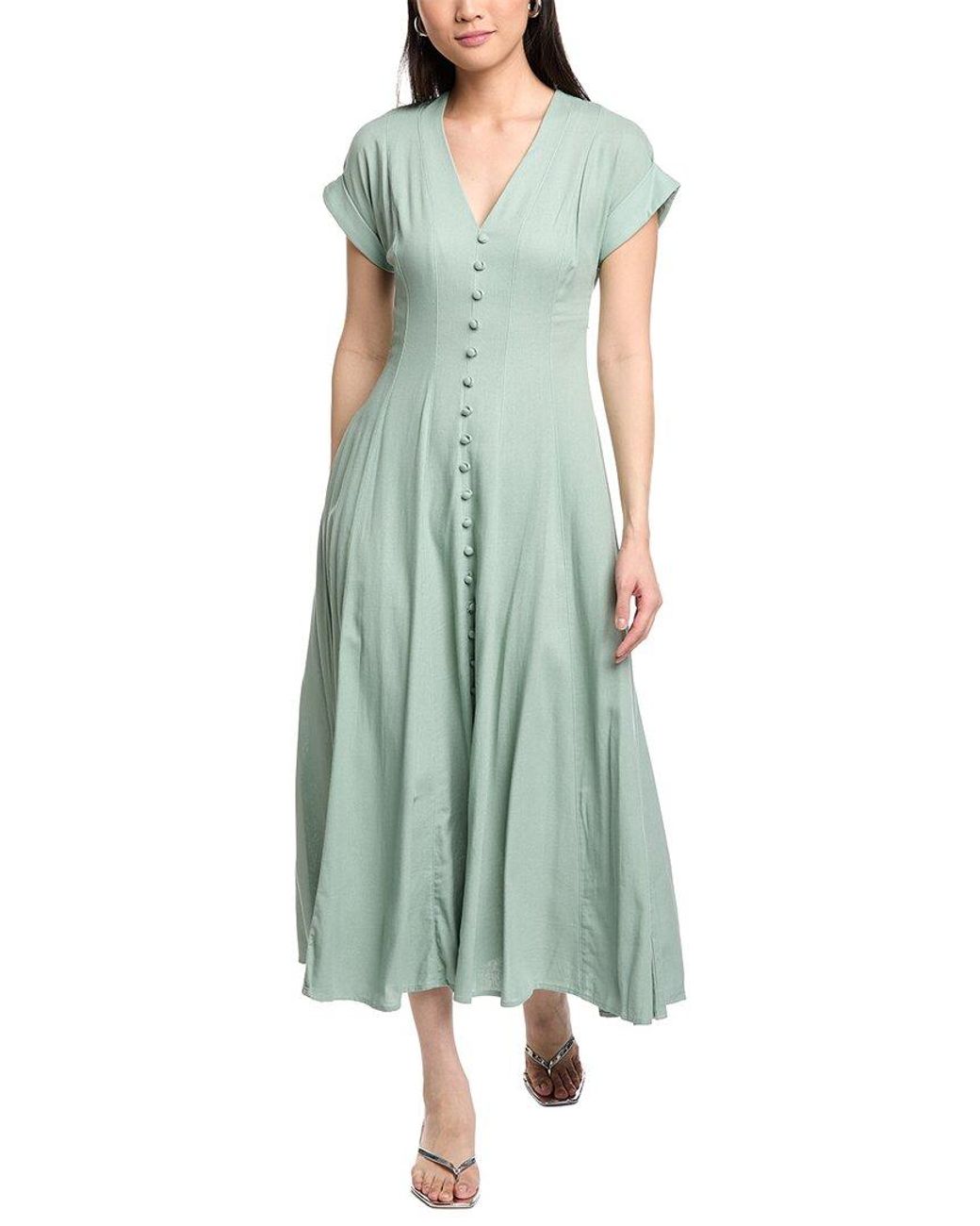 Taylor Green Linen-Blend Maxi Dress