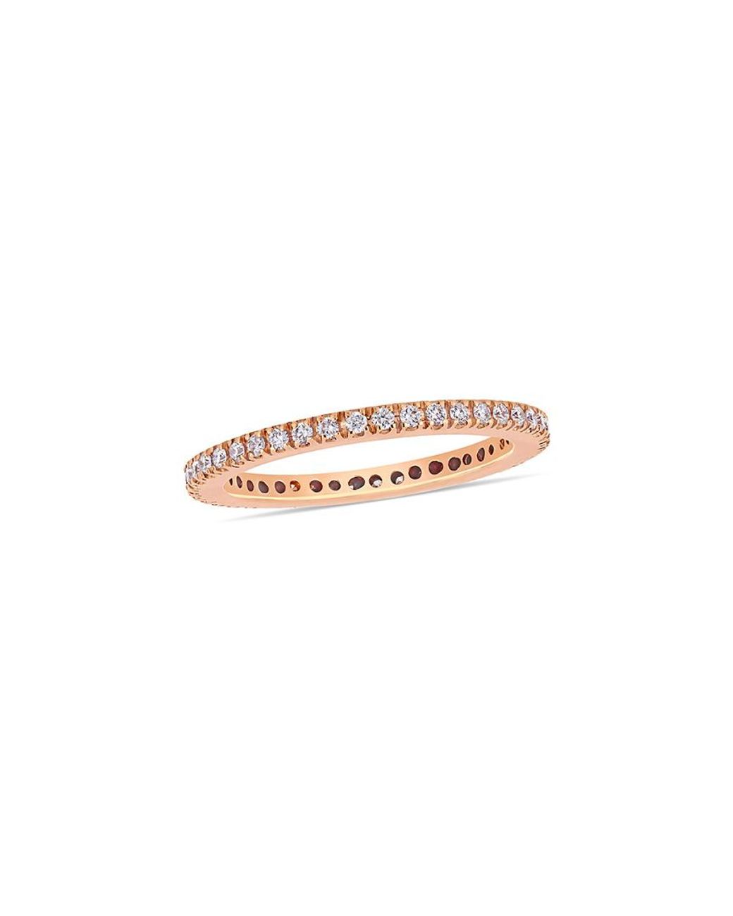 Diamond Select Cuts White 18K Rose 0.29 Ct. Tw. Diamond Eternity Ring