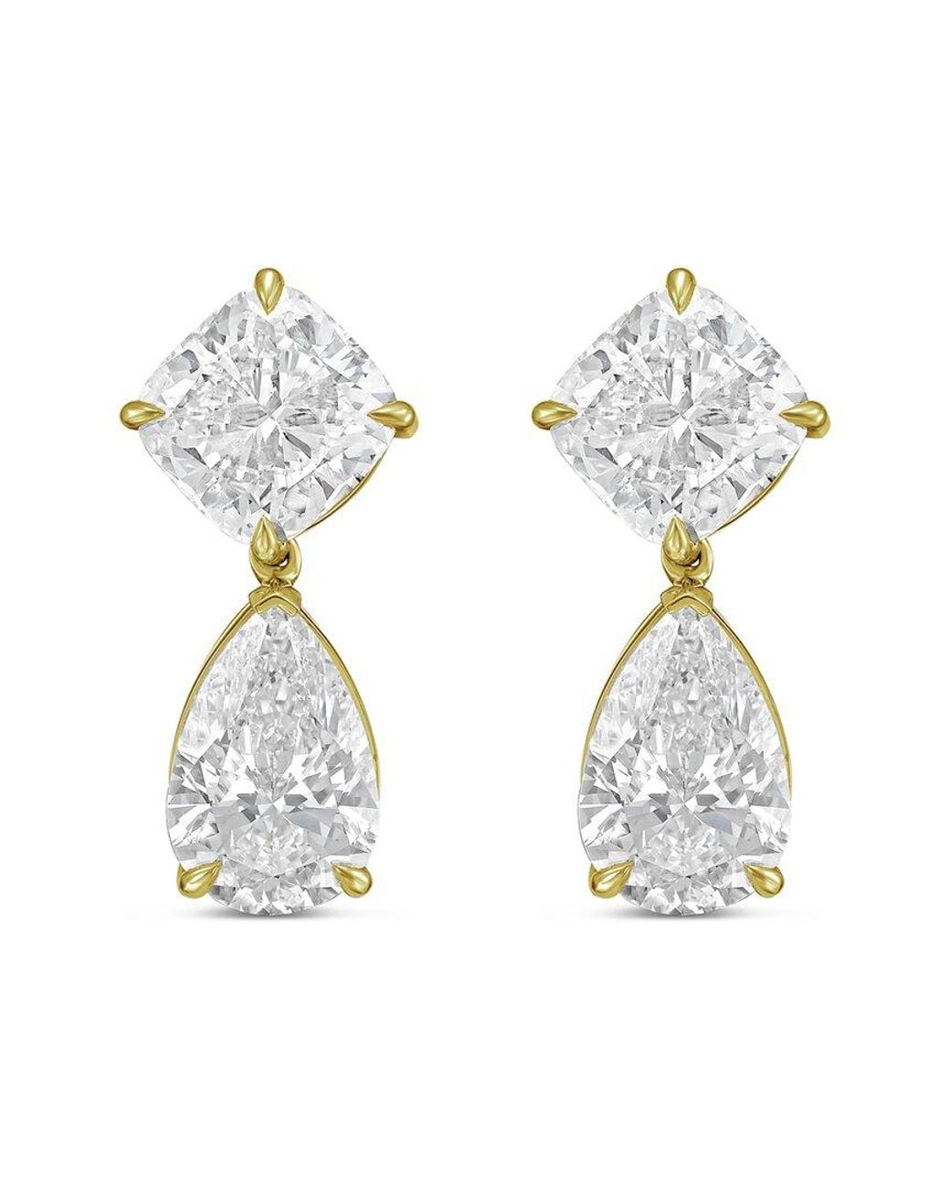 Diana M White Diana M. 14K 8.00 Ct. Tw. Lab-Grown Diamond Drop Earrings