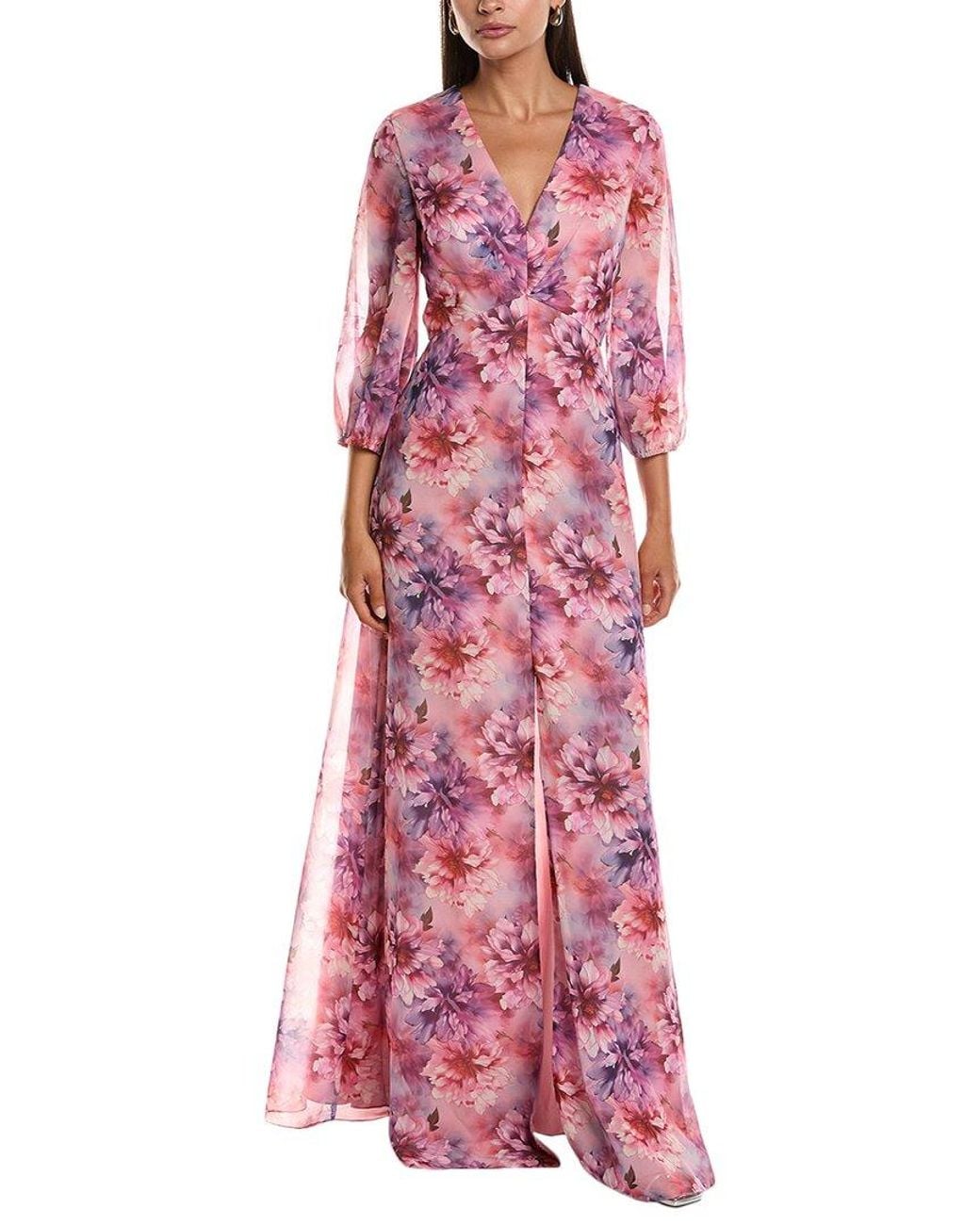 Rene Ruiz Purple Organza Gown