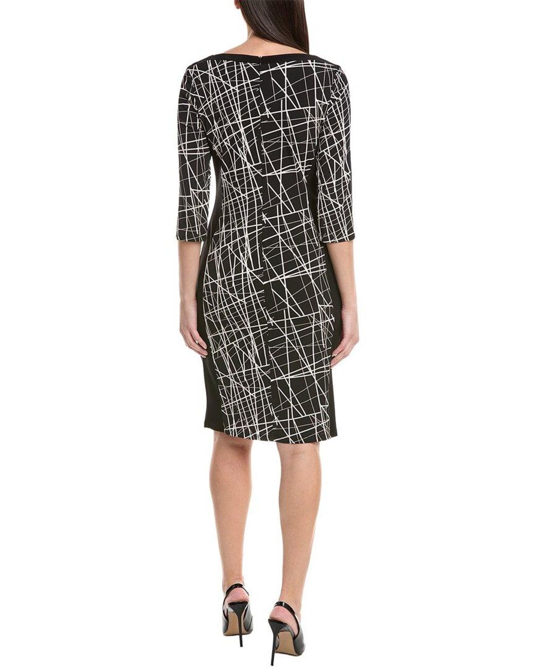 Joseph Ribkoff Black Printed Midi Dress