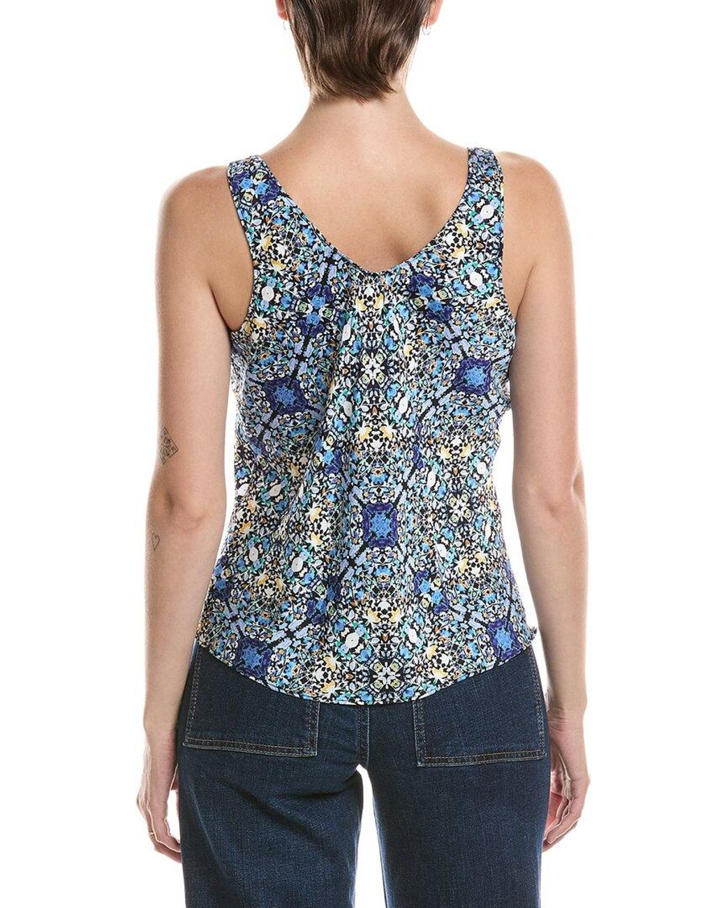 NIC+ZOE Blue Filagree Tile Tank
