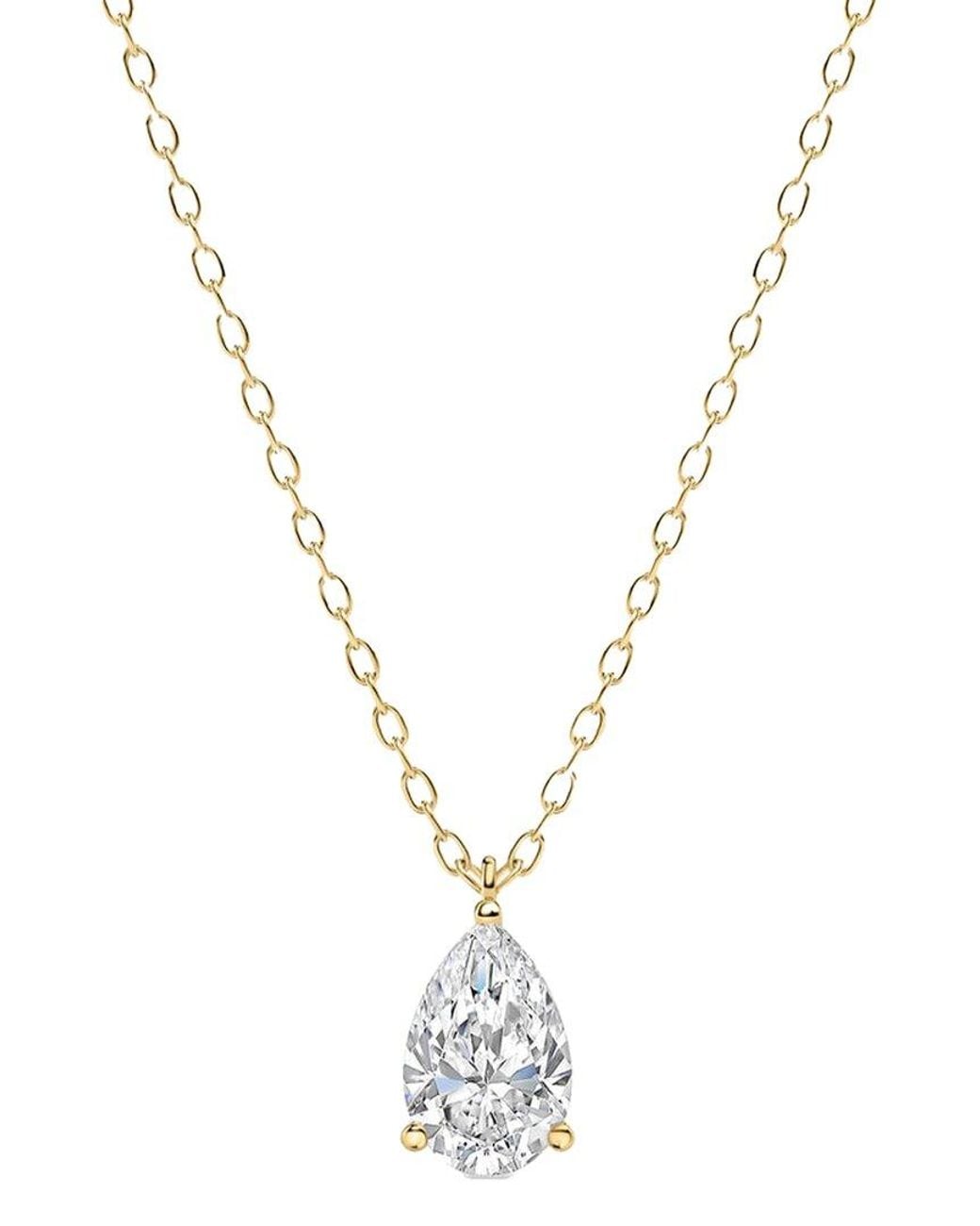 Lab Grown Diamonds Metallic 14K 1.50 Ct. Tw. Lab-Grown Diamond Necklace