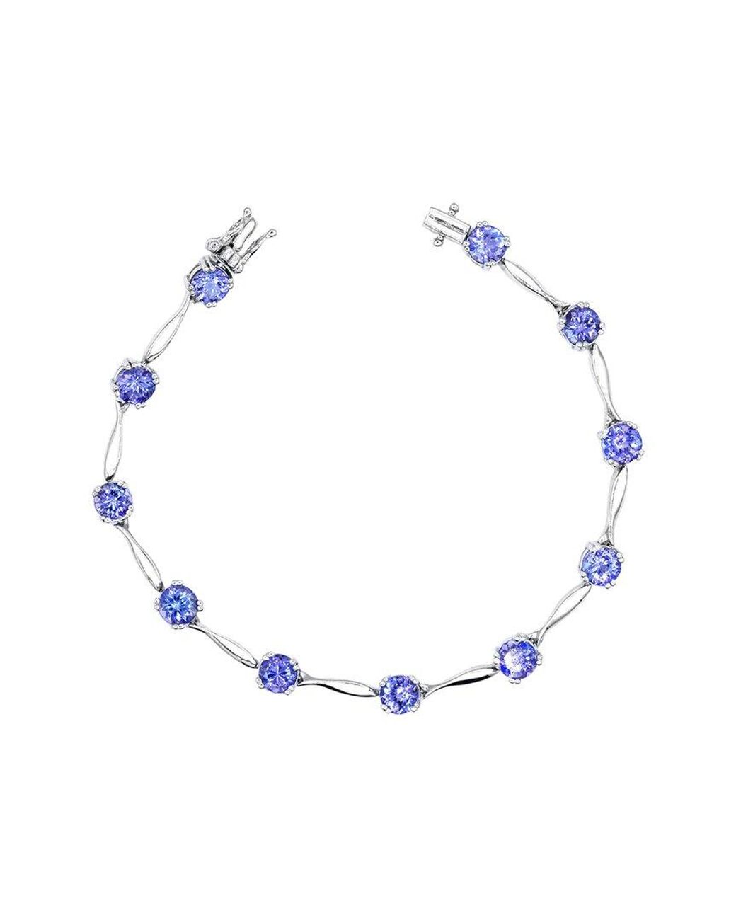 Gemstones Blue 5.94 Ct. Tw. Tanzanite Link Bracelet