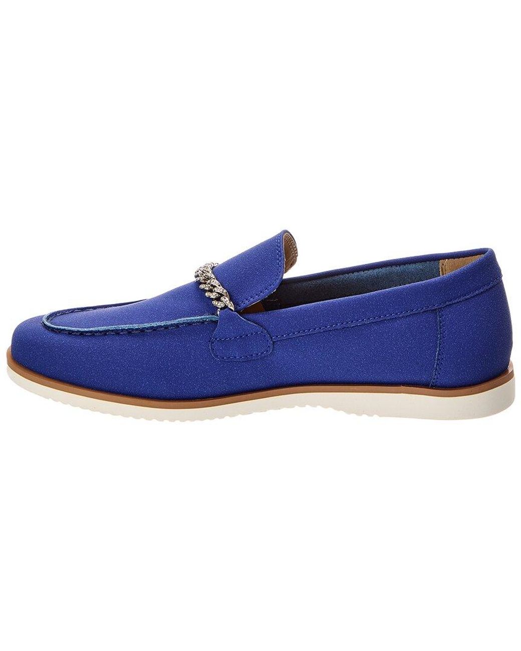 Baldinini Blue Leather Moccasin