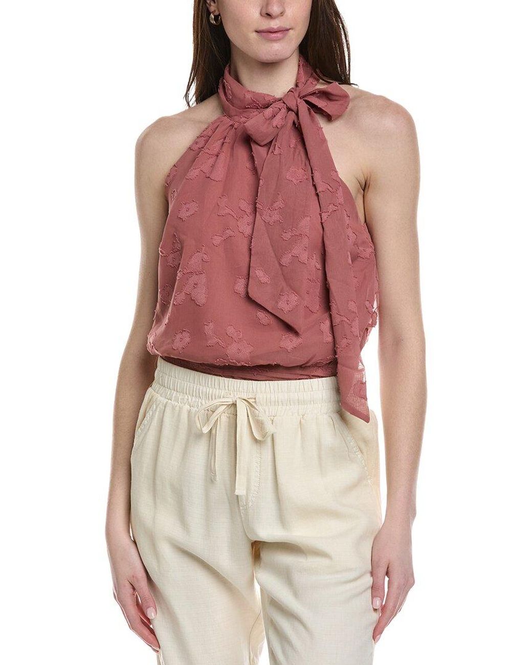 LOST AND WANDER Red Fable Charm Top