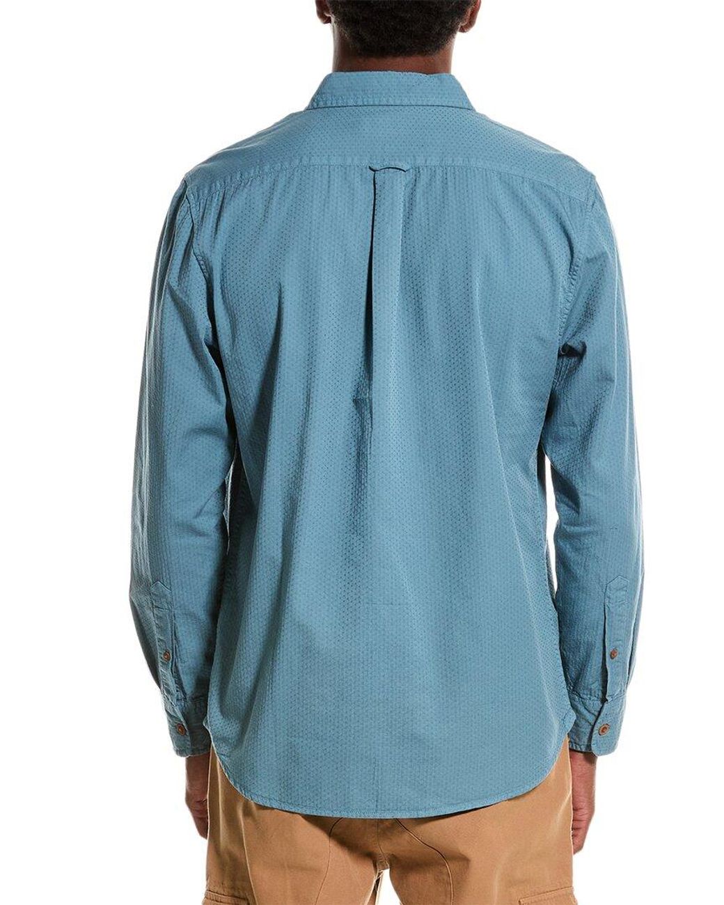 Grayers Blue Lorenzo Dobby Weave Shirt for men