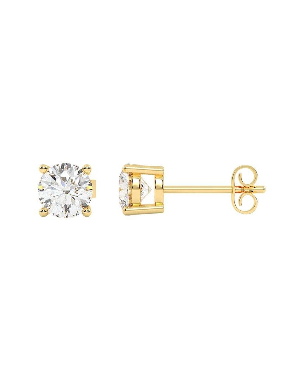Diamond Select Cuts Metallic 14K 2.00 Ct. Tw. Diamond Earrings