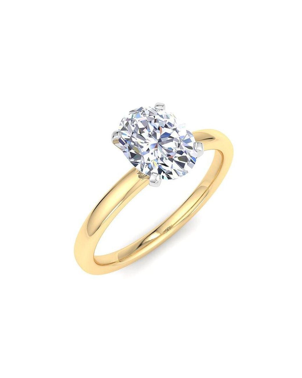 SuperJeweler White 14K 1.00 Ct. Tw. Lab-Grown Diamond Ring