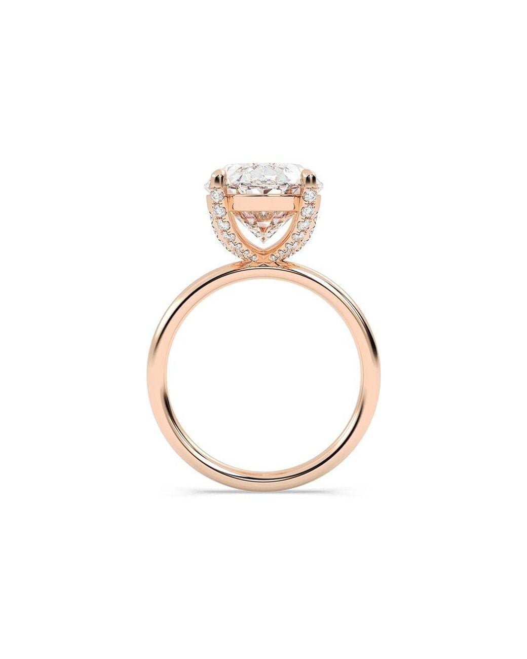 Lab Grown Diamonds White 14K Rose 7.00 Ct. Tw. Lab-Grown Diamond Ring