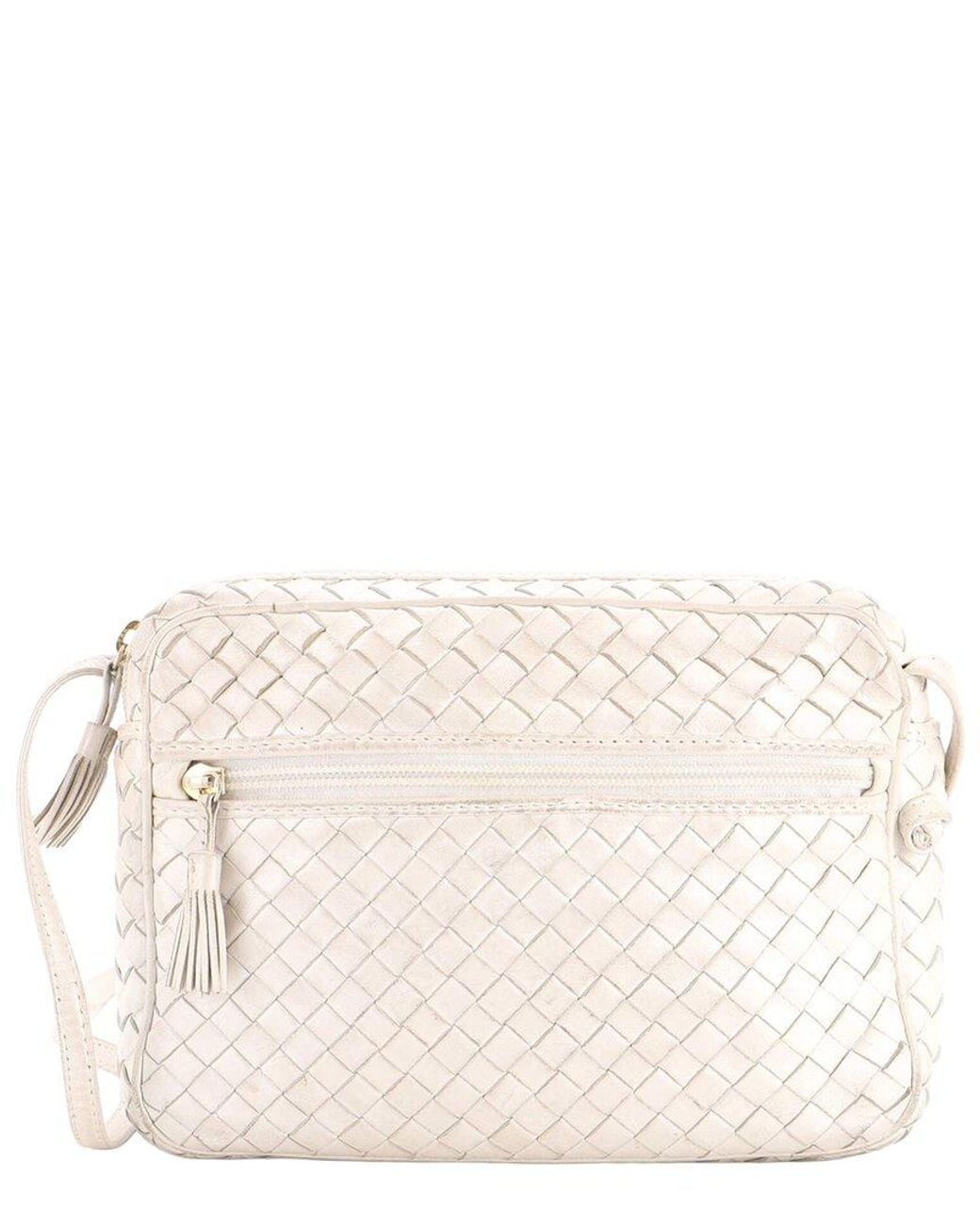Bottega Veneta Natural Metallic Intrecciato Nappa Nodini Crossbody Small (Authentic Pre-Loved)