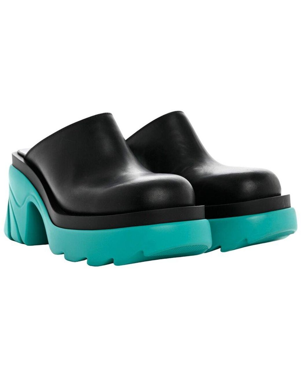 Bottega Veneta Green Flash Leather Mule