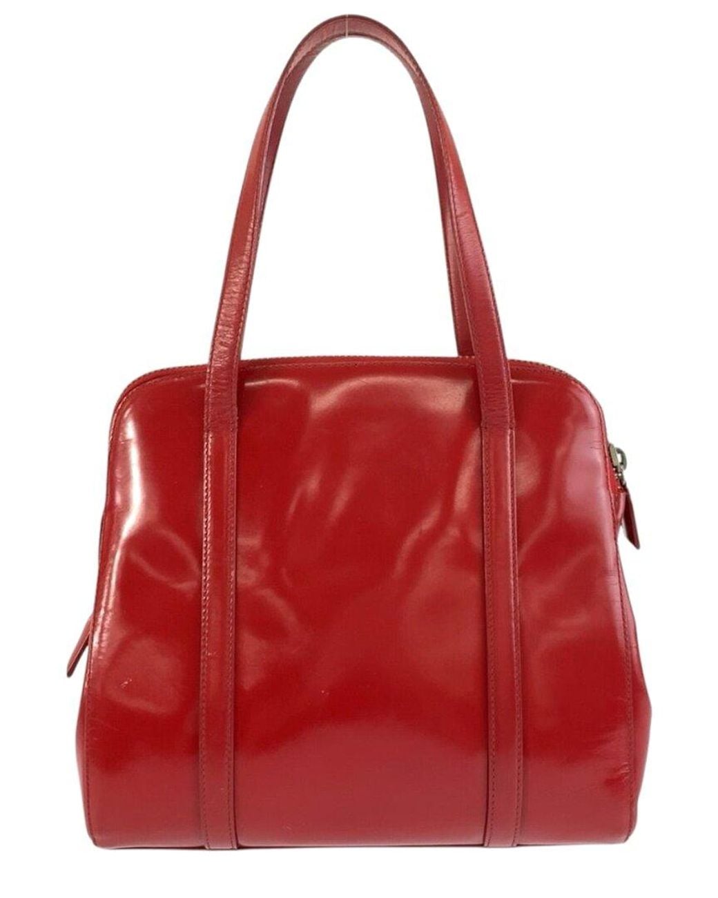 Prada Red Patent Leather Tote (Authentic Pre-Loved)