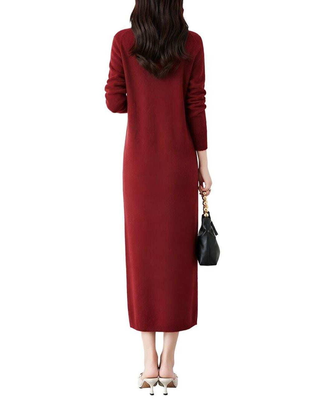 Tedora Red Midi Dress