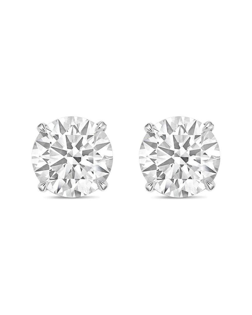 Diana M Metallic Diana M. Fine Jewelry 14K 8.00 Ct. Tw. Lab-Grown Diamond Studs