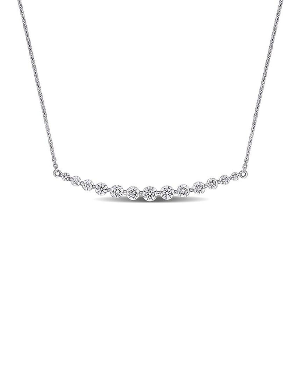 Rina Limor Metallic 14K 1.00 Ct. Tw. Diamond Curved Bag Necklace