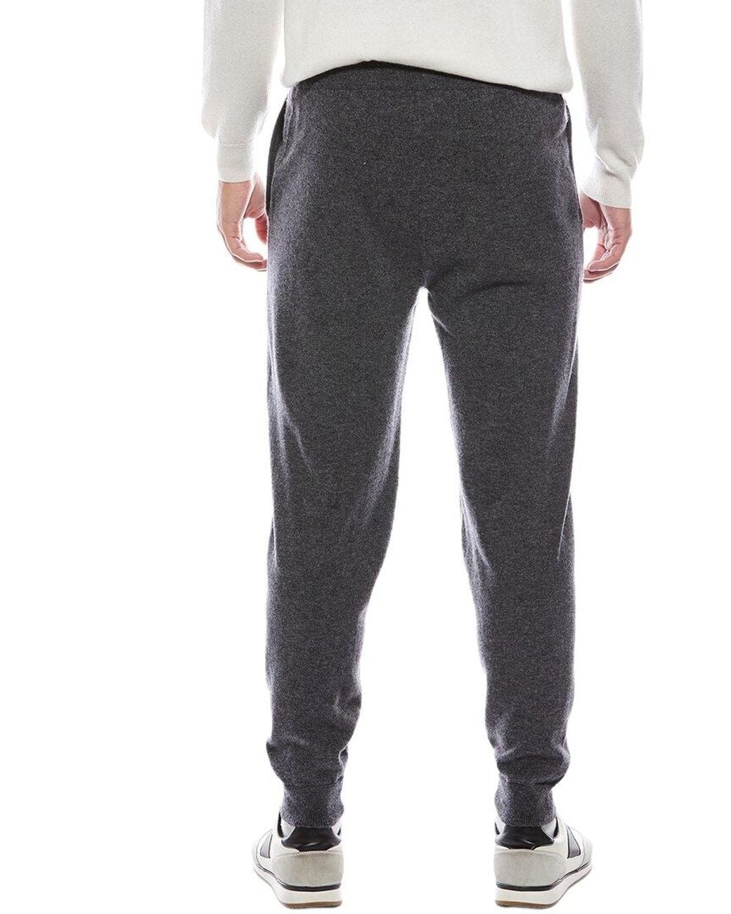 Brodie Cashmere Gray Wool & Cashmere-Blend Jogger for men