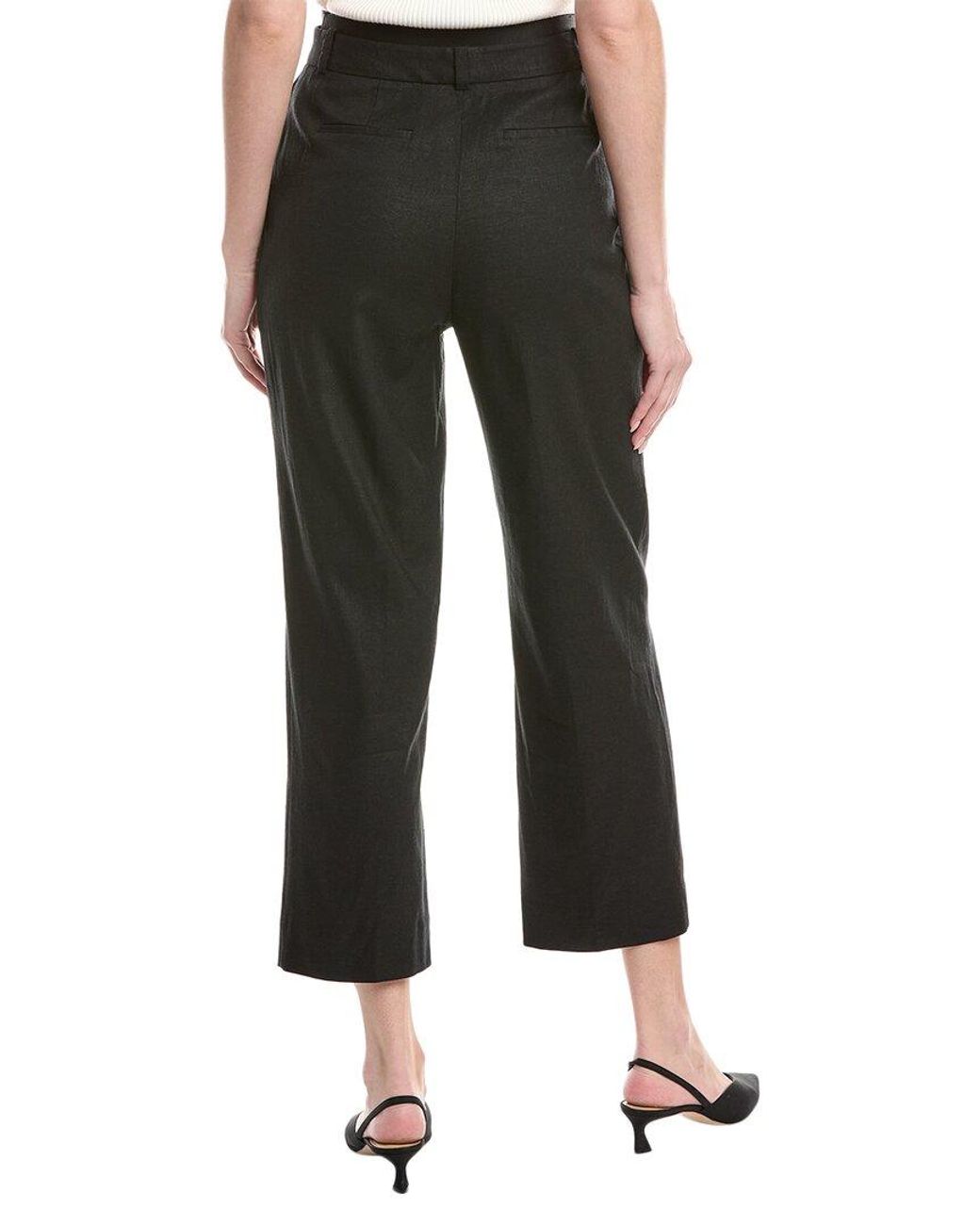 FAVORITE DAUGHTER Black The Bea Linen-Blend Pant