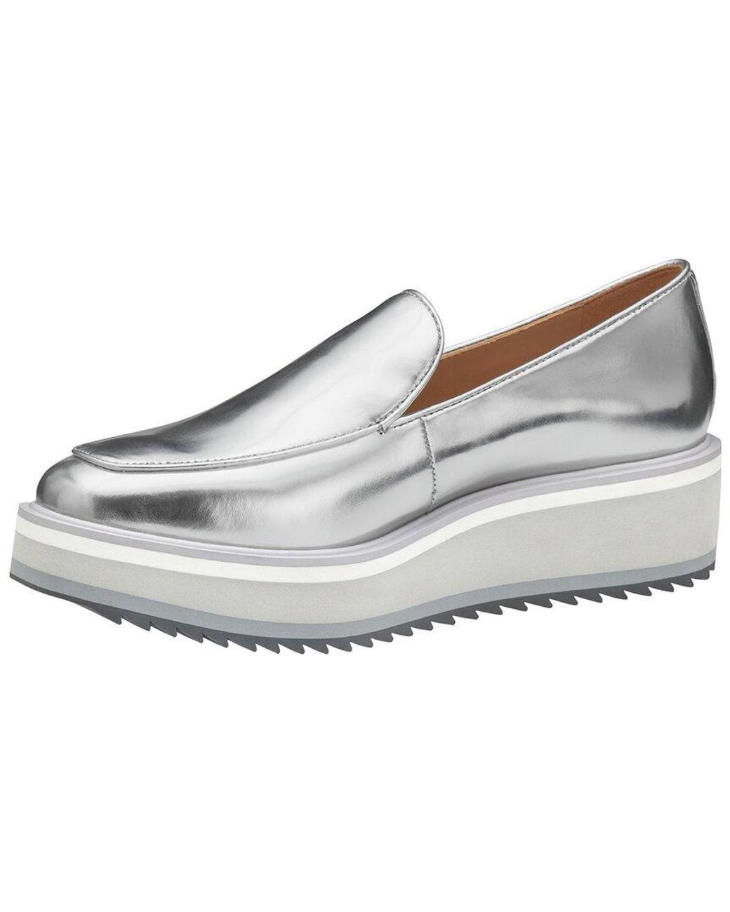 Johnston & Murphy White Gracelyn Leather Loafer