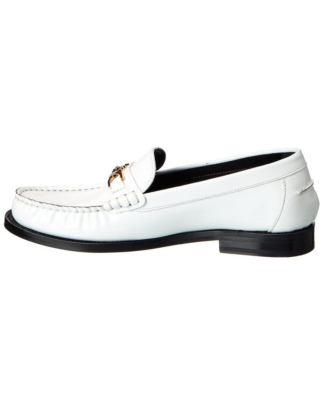 Versace White Medusa Leather Loafer