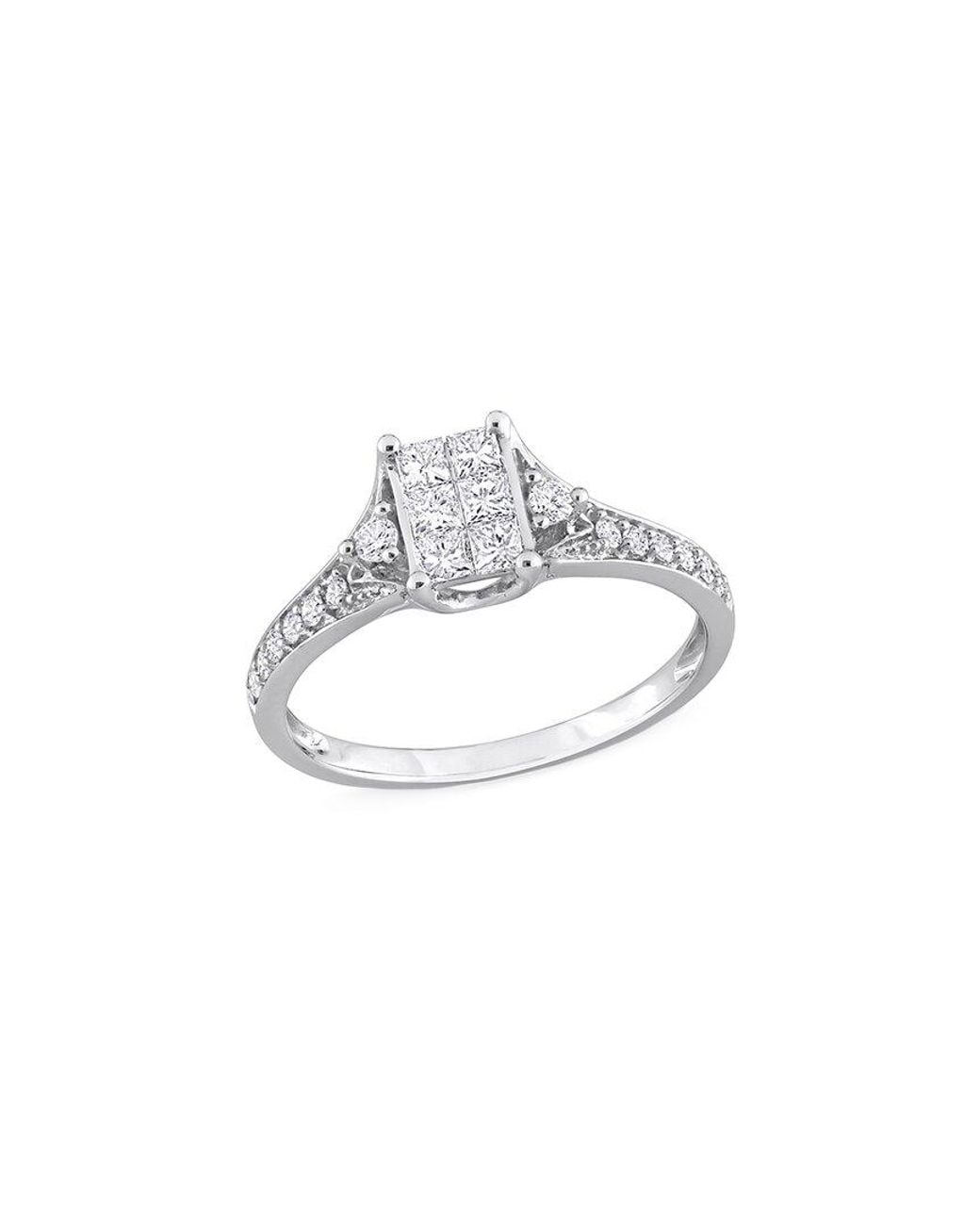 Rina Limor White 14k 0.49 Ct. Tw. Diamond Cluster Ring