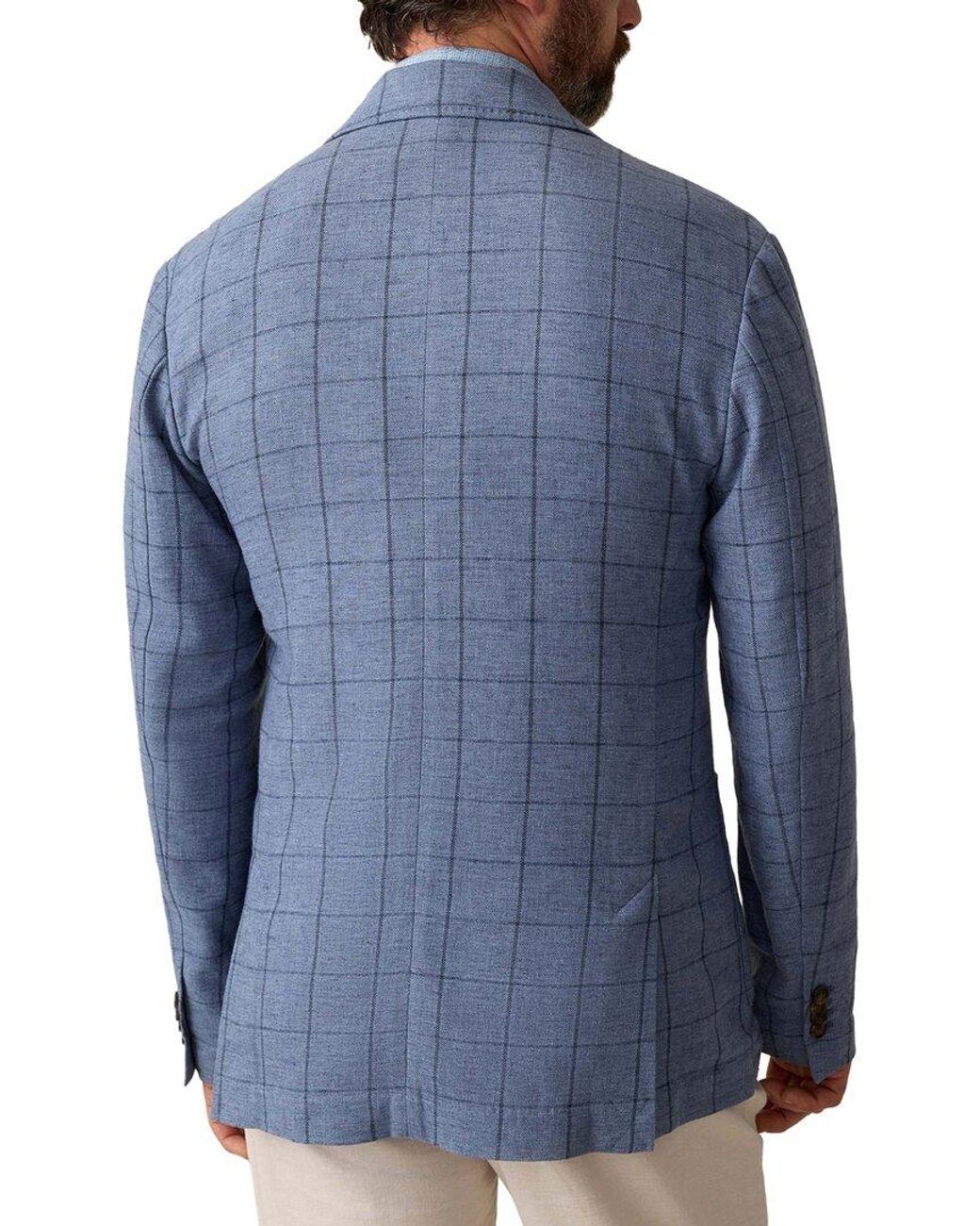 Faherty Movement Linen-Blend Blazer in Blue for Men | Lyst UK