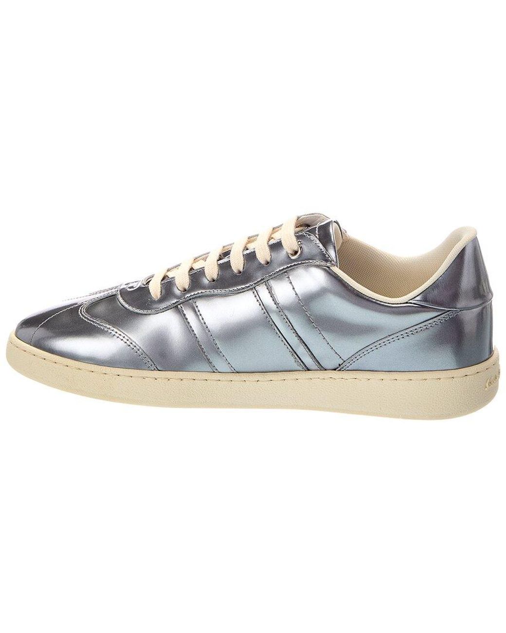 Ferragamo Gray Achille Patent Sneaker