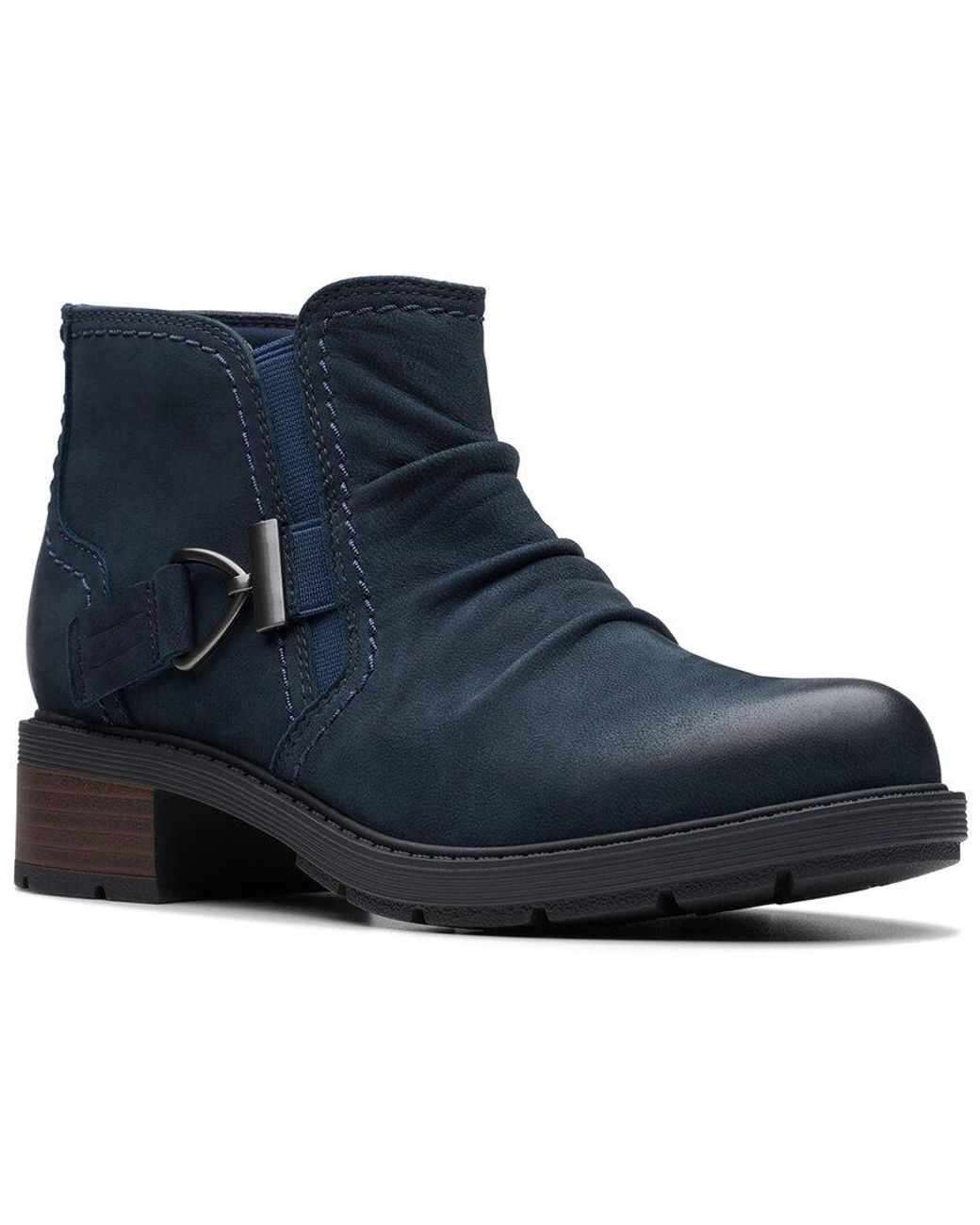 Clarks Blue Hearth Clara Nubuck Bootie