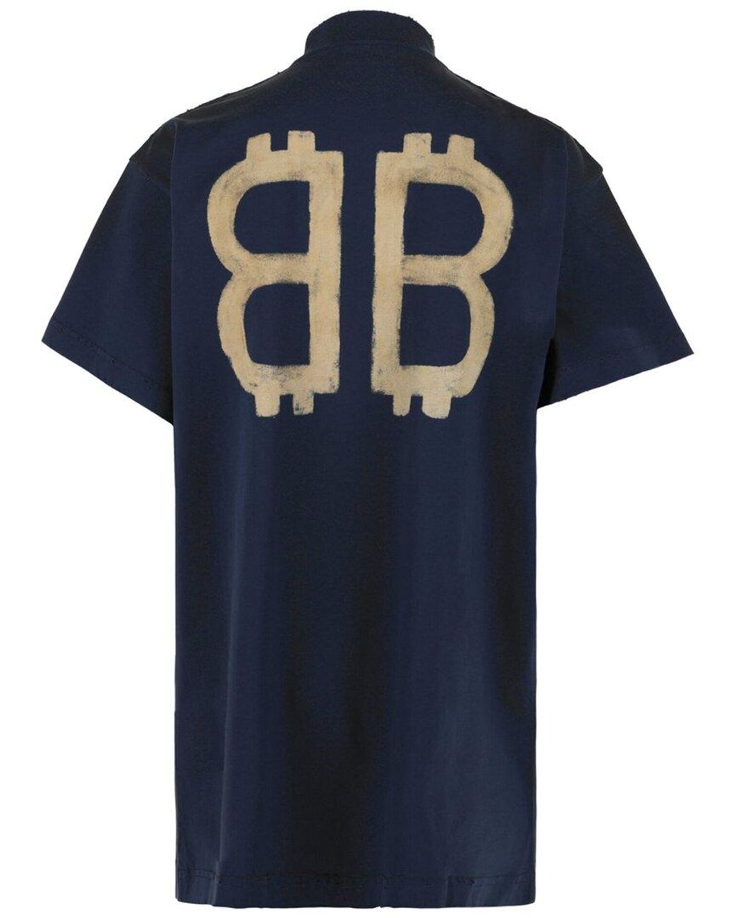 Balenciaga Blue Oversized T-Shirt for men