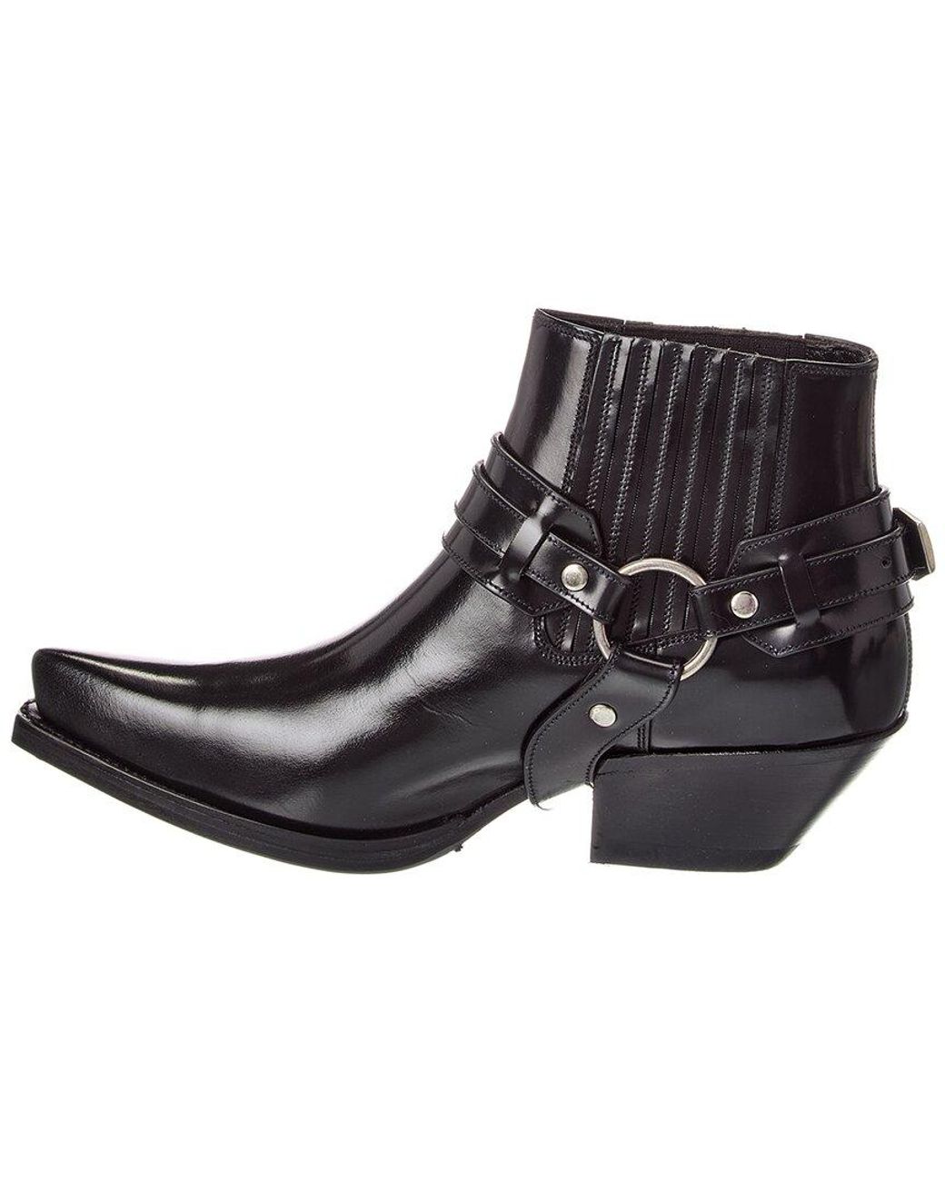 Versace Black Leather Bootie