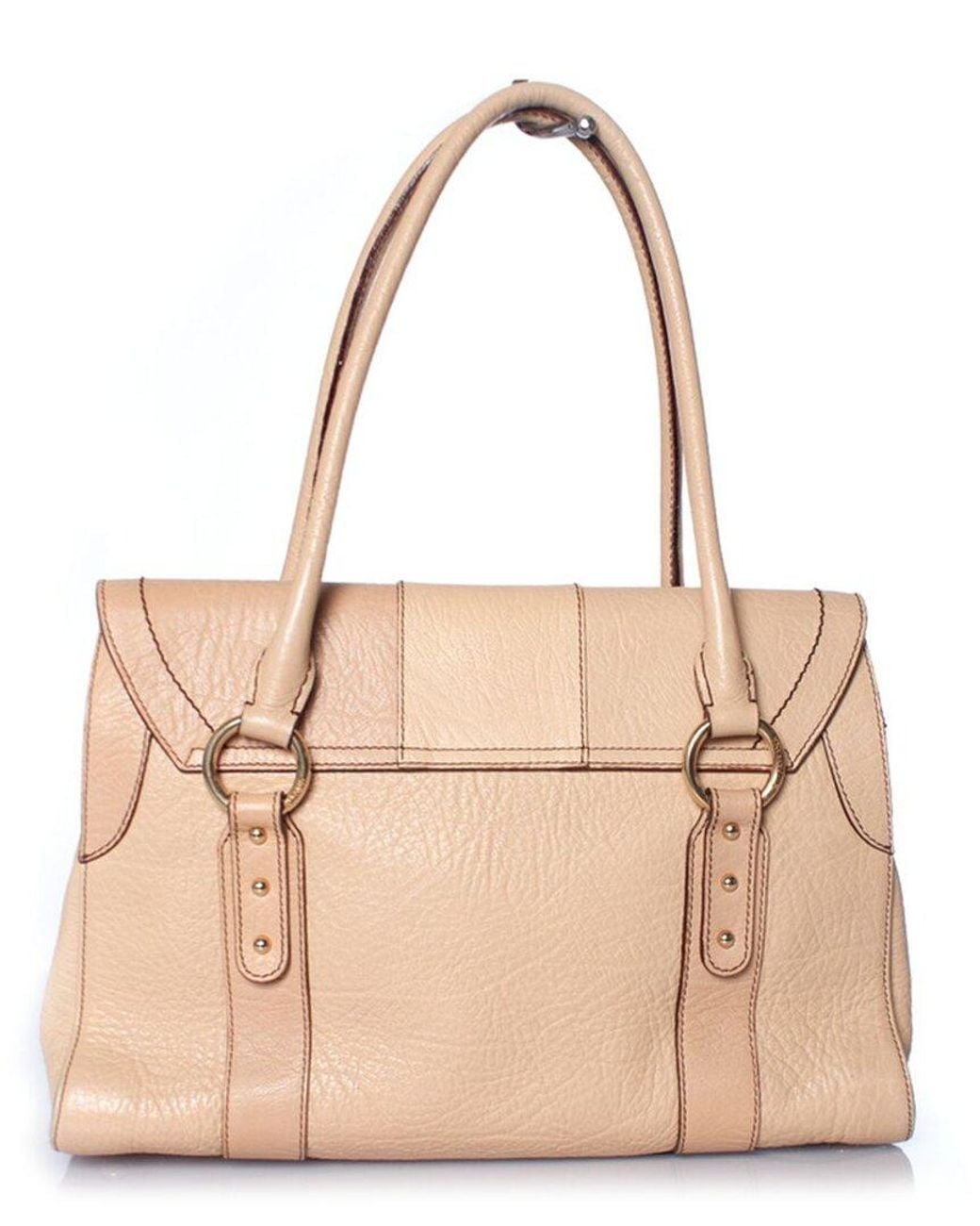 Dolce & Gabbana Natural Grained Leather Handbag (Authentic Pre-Loved)